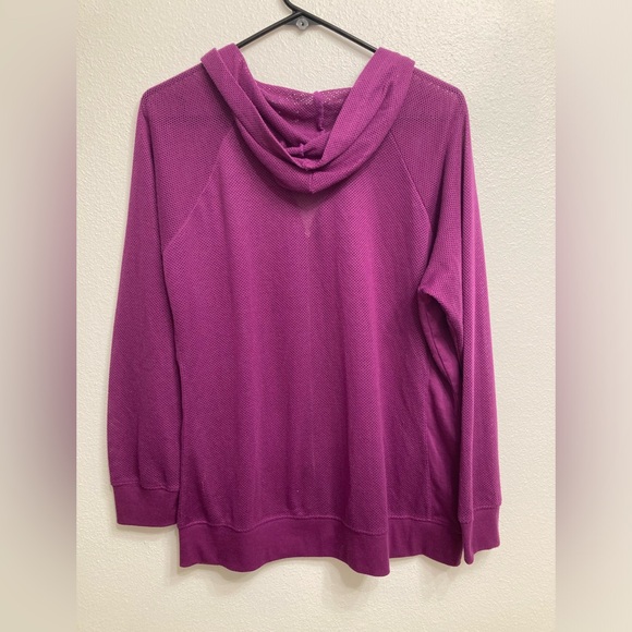 💙 North Crest Women’s Mesh Zip Up Hoodie, Lightweight, Purple - Size Large - Picture 5 of 5